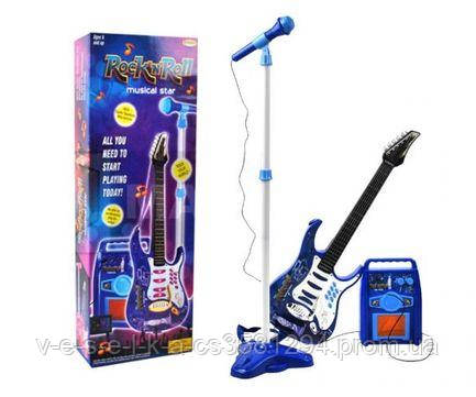 

Детская електро гитара+микрофон+усилитель!
