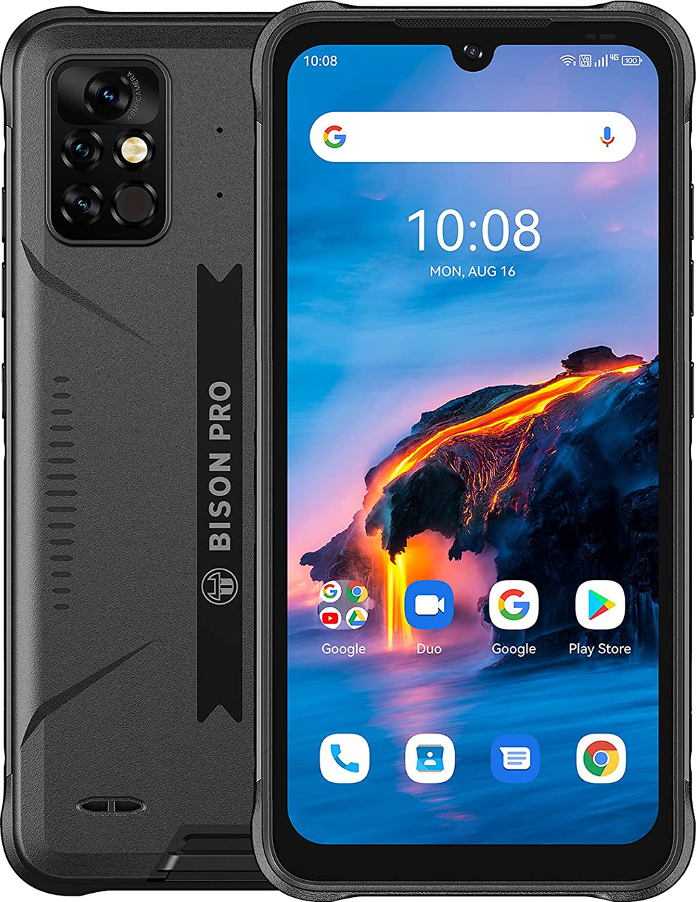 

Umidigi Bison Pro 4/128GB, NFC, IP69K, 5000 mAh, Android 11, Дисплей 6.3", Смартфон Umidigi Bison Pro Hack Black