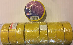 Изолента PVC 20m 3M желтая  (шир.19мм/толщина 0,13мм)