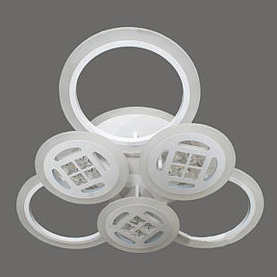 Світлодіодна LED люстра СветМира 100 Вт з підсвічуванням і регулюванням яскравості LS-7122/3+3