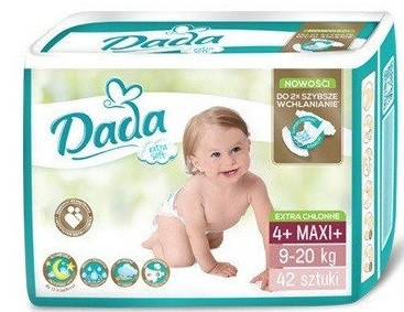 

Dada Extra Soft пілгузники дитячі 4+ Maxi+ (9-20кг) 42шт