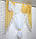 Кухонна (150х170см.) занавіска, ламбрекен і тюль. Колір бурштиновий з білим. Код 067к 50-253, фото 2