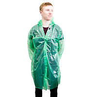 Подростковый плащ от дождя "Ваш комфорт" Зеленый, дождевик 60 мкм на липучках для подростка (дощовик) (TS), фото 1