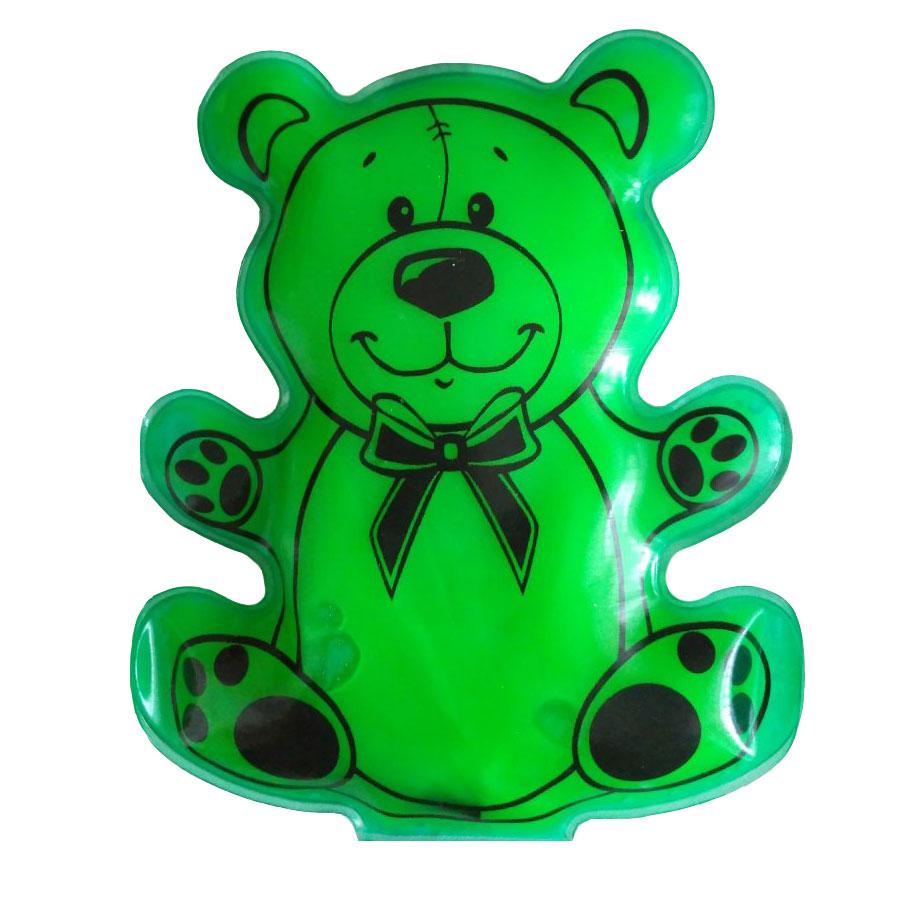 

Солевая грелка для детей "Мишка" Зеленый, многоразовая химическая грелка с солью | грілка дитяча (GK)