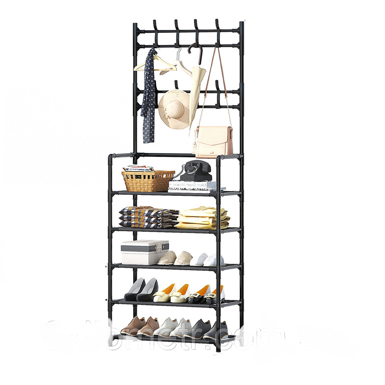 

Вешалка для одежды simple floor clothes rack size 60X30X151 см, Черный