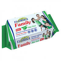 От 6 шт. Влажные салфетки "Florika" Family 60 штук купить оптом в интернет магазине