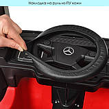 Детский электромобиль грузовик Mercedes Benz M 4208 с пультом радиоуправления для детей 3-8 лет красный, фото 6