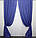 Комплект (2шт. 1,5х2,85м.) готовых штор, коллекция "Лён Мешковина". Цвет синий. Код 773ш 30-565, фото 2