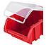 Контейнер с крышкой  195*120*90 мм красный Kistenberg пластмассовый под крепеж, фото 6