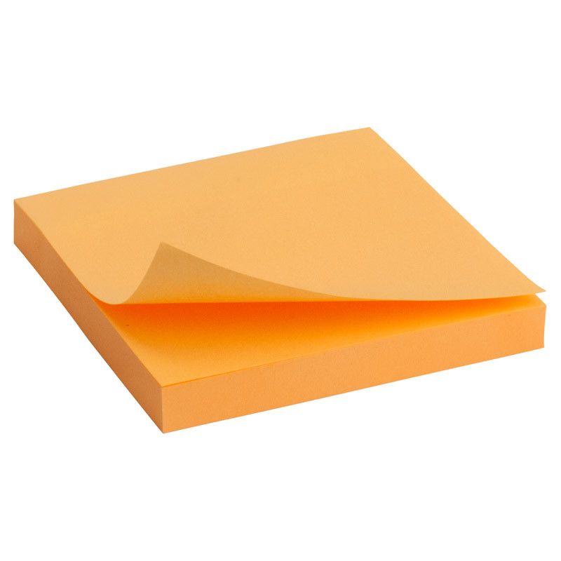 Блок паперу з липким шаром Axent Delta D3414-15, 75x75 мм, 100 аркушів, яскраво-помаранчева