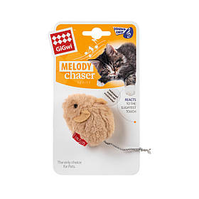 GiGwi Melody chaser - Мышка со звуковым чипом, игрушка для кошек, искусственный мех, 13 см