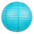 Куля плісе декоративний підвісний 35 см синій, фото 2