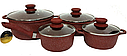 Набор посуды  из 8 предметов с мраморным покрытием Edenberg  EB-9183 / Набор кастрюль (казанов), фото 7