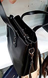 Женская молодежная черная с красным сумка Dior из турецкой эко-кожи с отделами на магните по бокам 28*24 см, фото 2