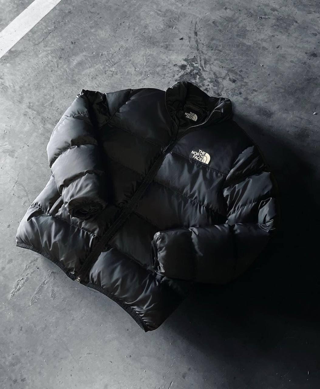 

Мужская зимняя куртка с надписью The north face хит сезона (черная) крутая THF-9