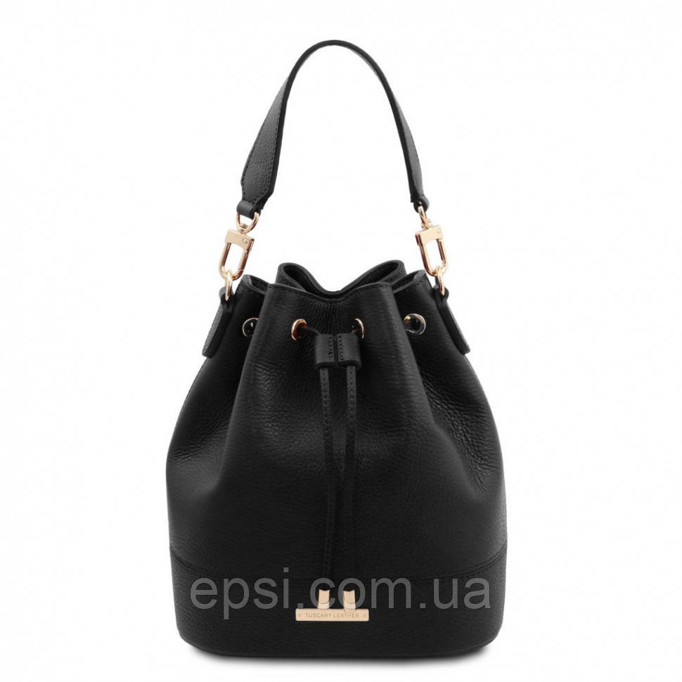 Женская сумка-мешок из натуральной кожи Tuscany Leather TL Bag TL142083 черная