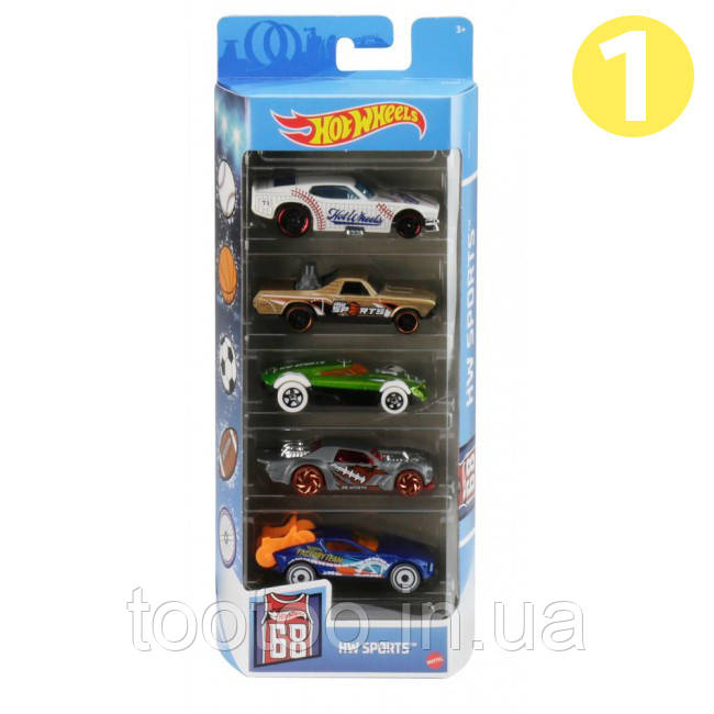 

Набор из 5-и базовых машинок Hot Wheels (в асс.)