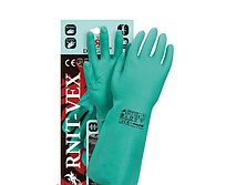Перчатки защитные из из нитрилового каучука Reis (RNIT-VEX) зеленый