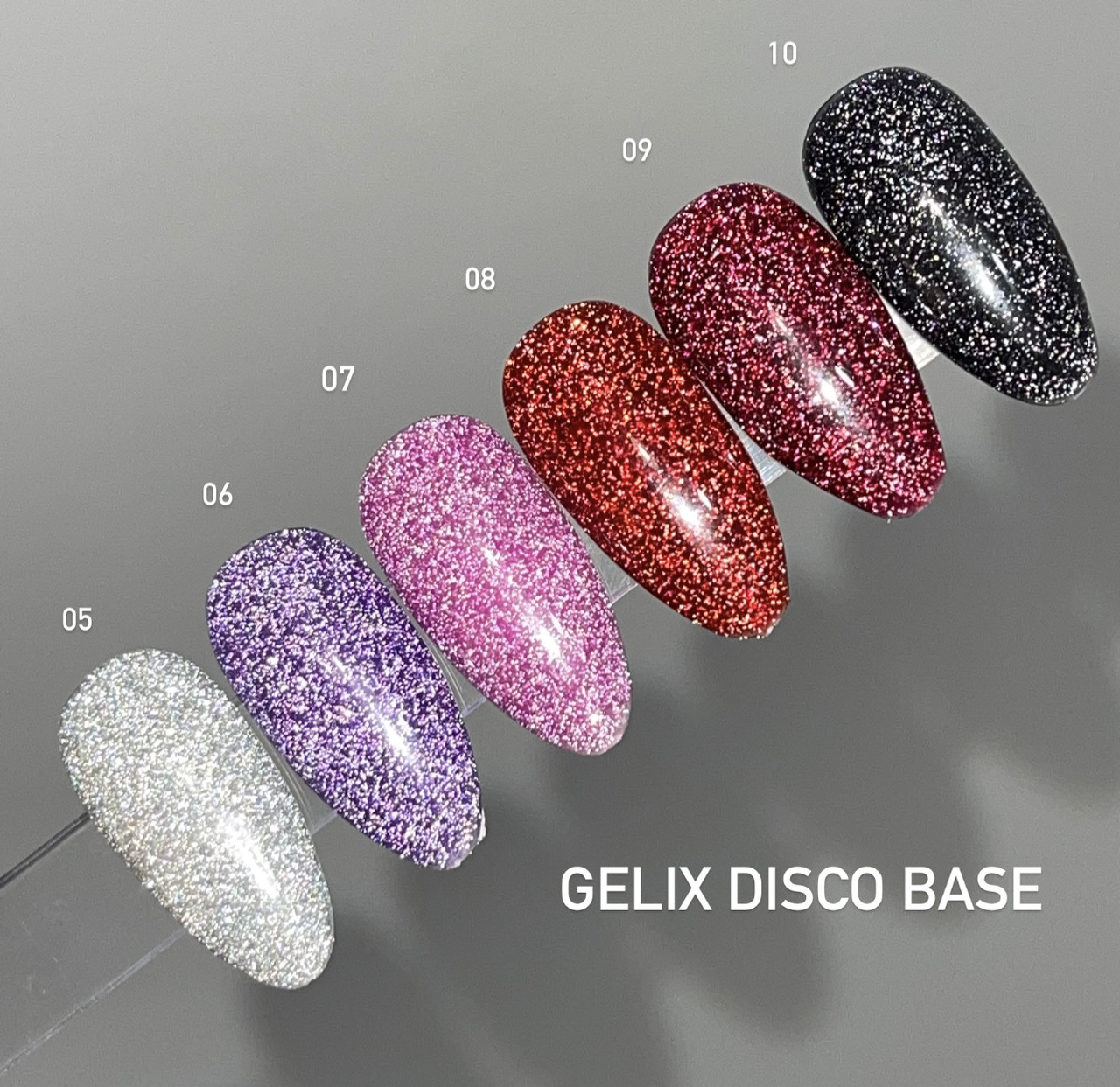 Светоотражающая база Gelix Disco № 7, цвет -  фуксия