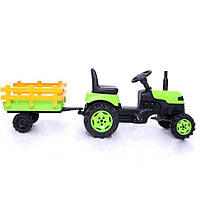 Дитячий трактор на педалях (2005) з причепом зелений, фото 2