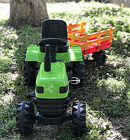Дитячий трактор на педалях (2005) з причепом зелений, фото 5