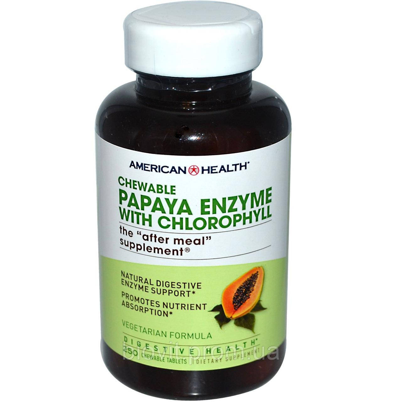 

Энзим папайи с хлорофиллом (Papaya Enzyme with Chlorophyll) 250 жевательных таблеток