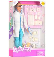 Кукла типа Барби ветеринар DEFA 8346B с собачками и инструментом