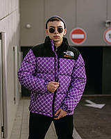 Куртка мужская зимняя The North Face+ Gucci сиреневая