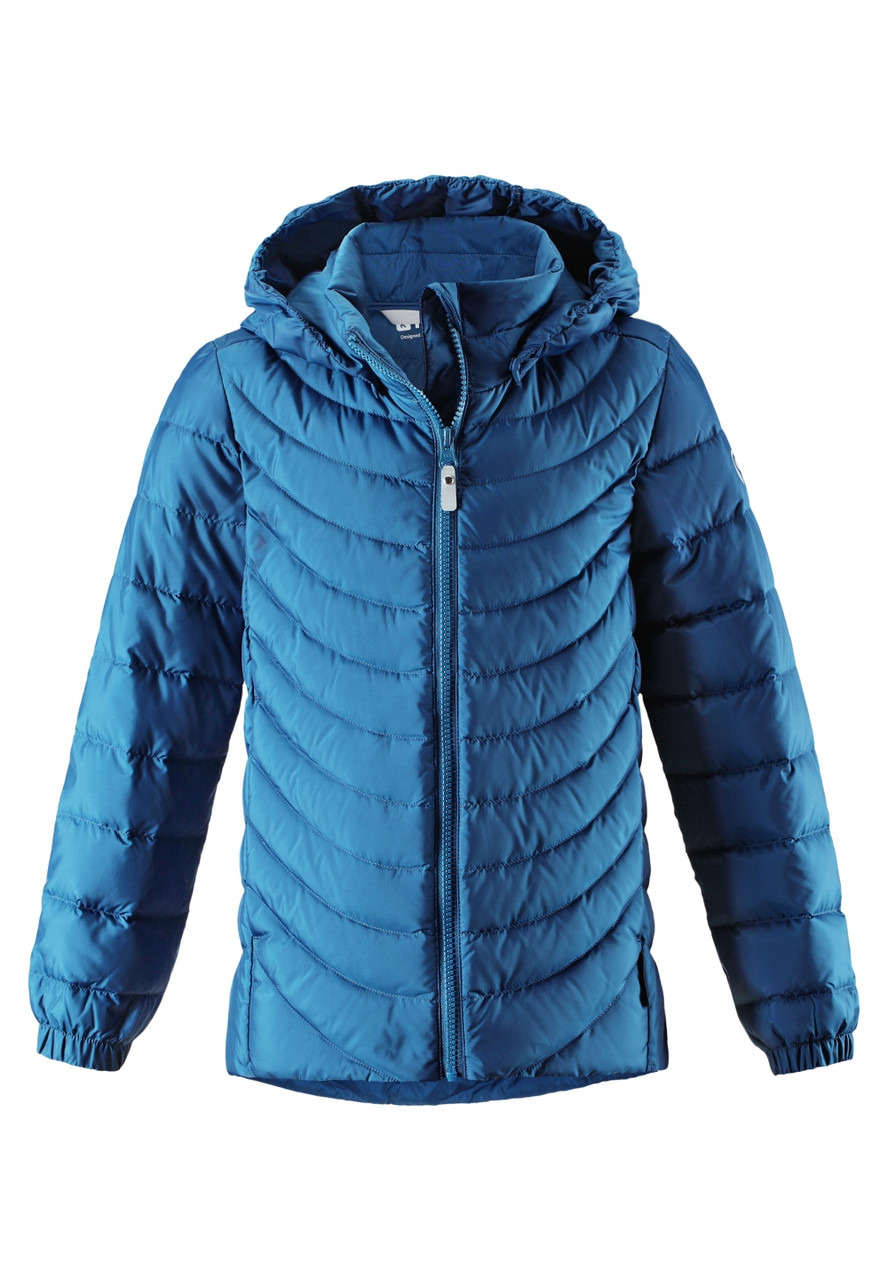 Демісезонна пухова куртка для дівчинки розміри 104,116-164 синя ТМ Reima 531340-6790