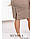 Женственное короткое платье цвета капучино лаконичного фасона батал большого размера /50-52/54-56/58-60/62-64, фото 4