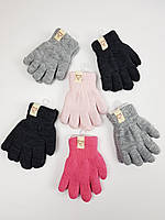 Детские польские утепленные перчатки для девочек р. 13 см (2-3 г) (6 шт. набор), фото 1
