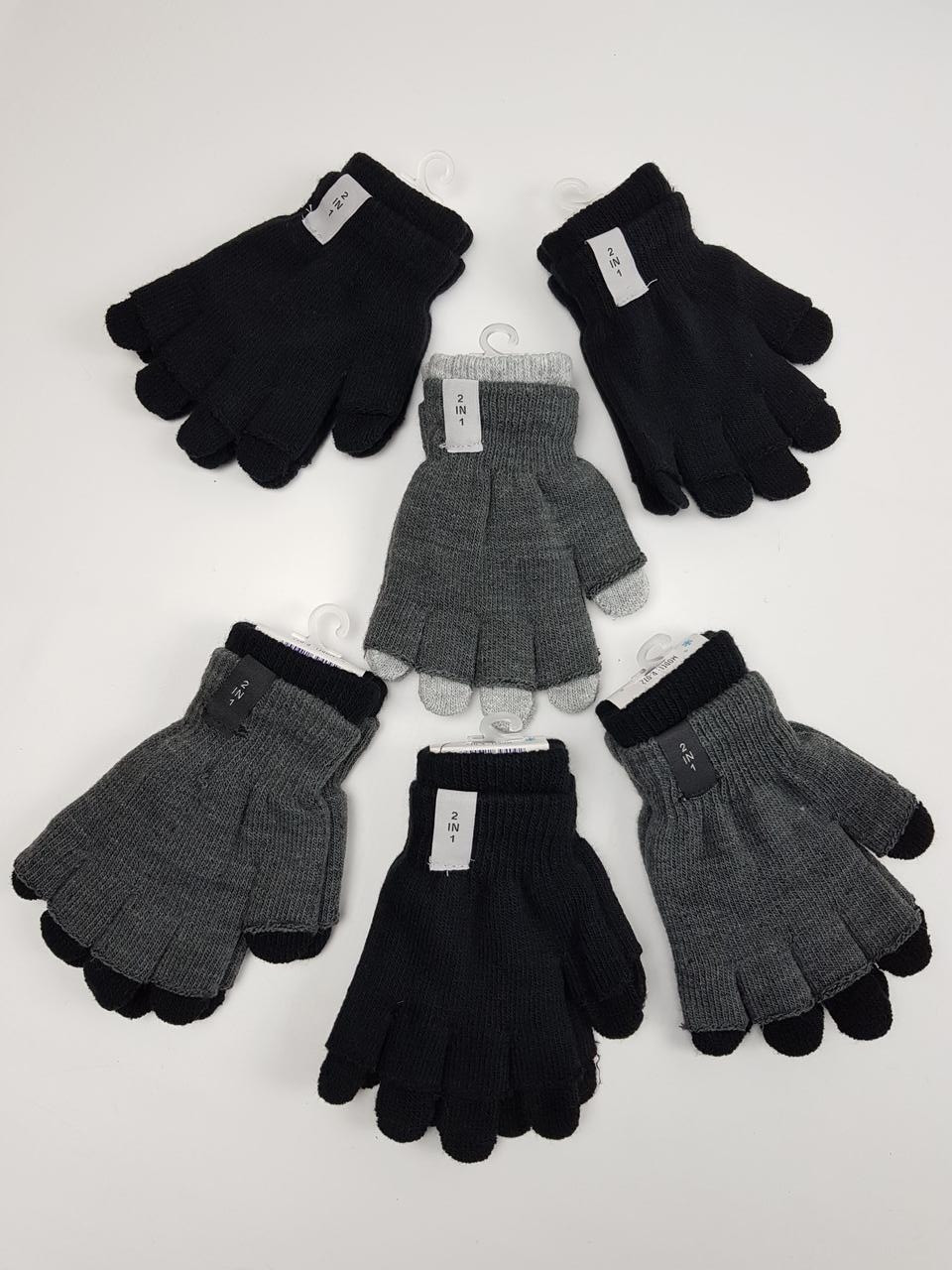 Детские польские перчатки для мальчиков р. 16 см (9-10 л) (6 шт. набор)