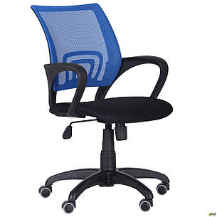 Кресло Веб сиденье Сетка черная/спинка Сетка синяя, фото 2