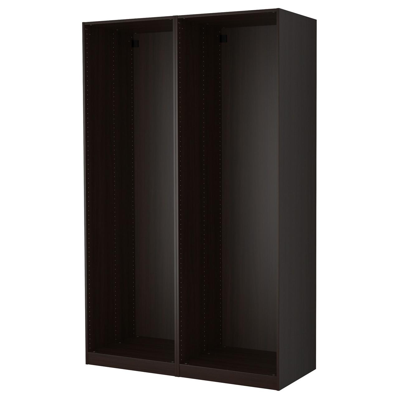 PAX ПАКС, 2 каркаси гардероба, чорно-коричневий150x58x236 см