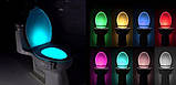 Подсветка для унитаза led light bowl 8 цветов с датчиком, фото 3