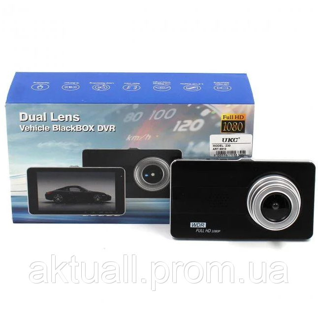 Автомобильный видеорегистратор DVR Z30 с двумя камерами FullHD