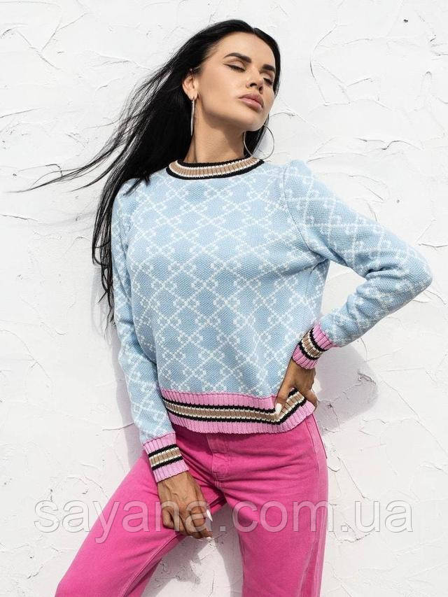 женский свитер с жемчугом