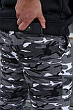 Чоловічі спортивні штани Intruder трикотажні весняні, осінні камуфляж чорний XL (001SAG 1410), фото 7