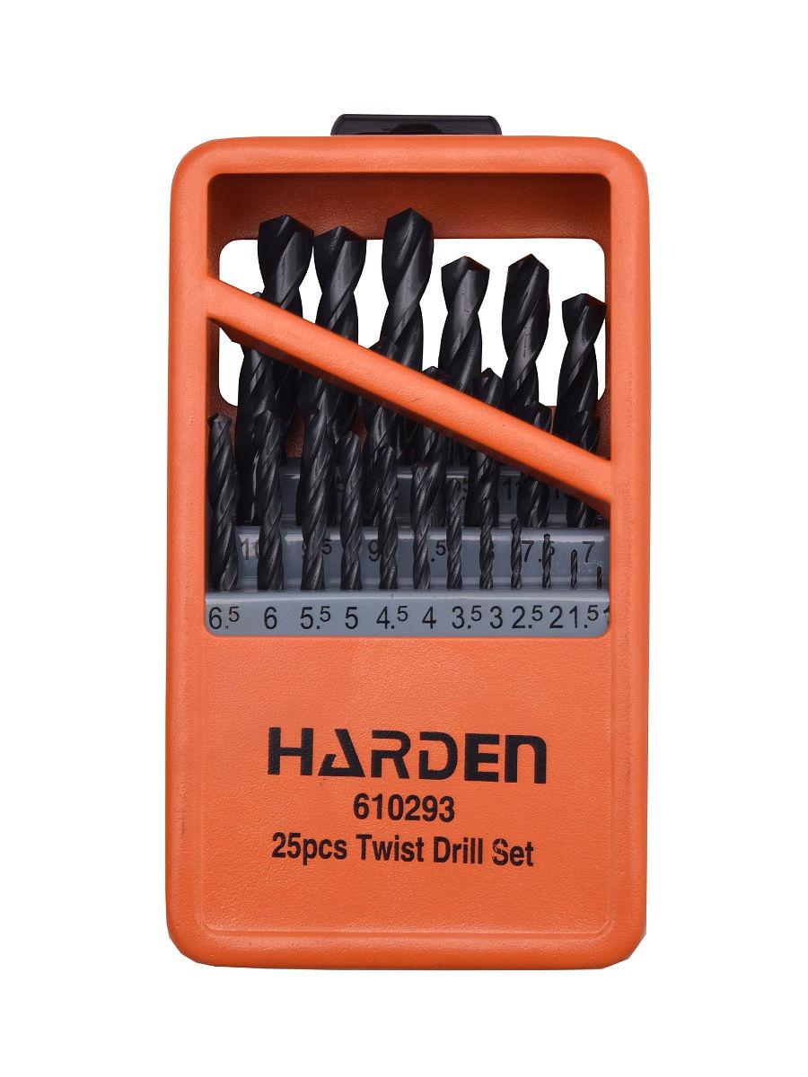 Набор сверл по металлу 25 пр. HSS 1-13 мм Harden Tools 610293