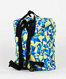 Стильный женский рюкзак сумка городской, повседневный, спортивный, для поездок желто-синий, фото 2