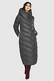 Женская зимняя длинная куртка модель 6471  в размерах 40 (3XS)42 (XXS), фото 2