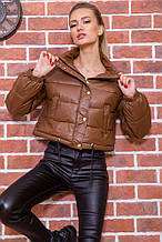 Куртка жіноча коротка, демісезонна 182R2806 колір Коричневий L M XL XXL