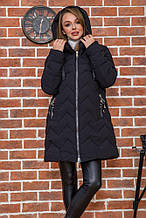 Куртка жіноча демісезонна довга 167R806 колір Чорний L M S