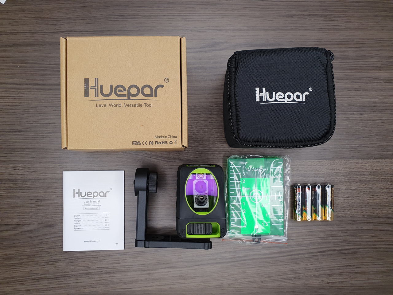 

Лазерный уровень Huepar Box-1G ❖КРОНШТЕЙН в подарок❖