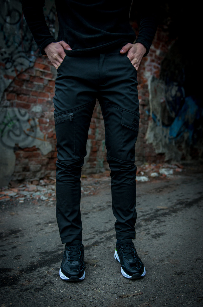 Теплі штани карго Intruder Conqueror чорні XXL (001SAG 0324)