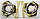 Магніти (2шт., пара) для штор, гардин "Едельвейс". Колір золото з сріблом. Код 128м 81-039, фото 5