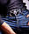 Ремінь чоловічий шкіряний з бляхою Буйвол Buffalo Wild синій, фото 4