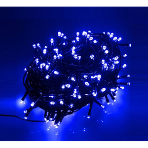 Гирлянда светодиодная UTL Lighting 100 LED с черным проводом 8 режимов 7,45 м Синяя