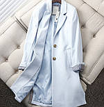 Качественное демисезонное пальто женское голубого цвета Esprit размер М, фото 2