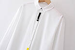 Стильная женская брендовая  белая рубашка, фото 3